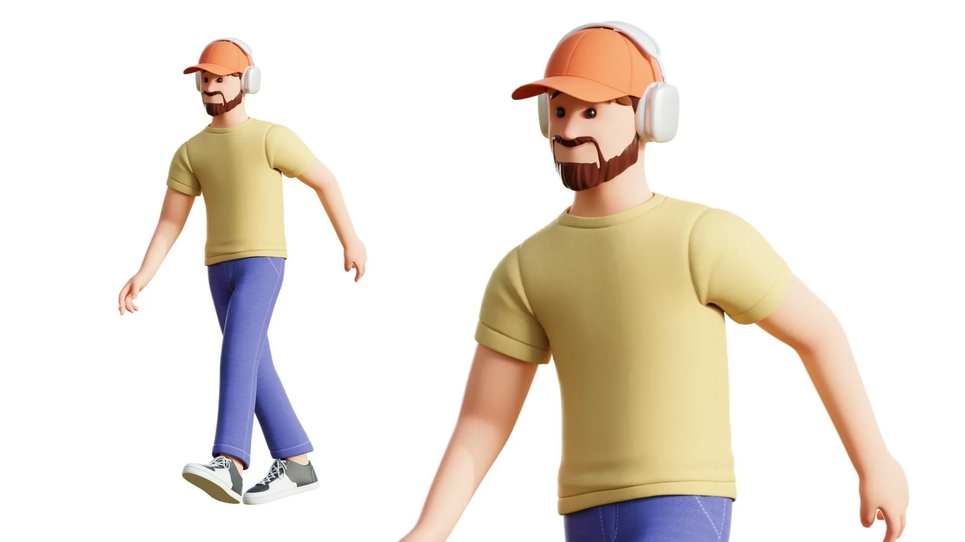 Cartoon Software Developer render 3